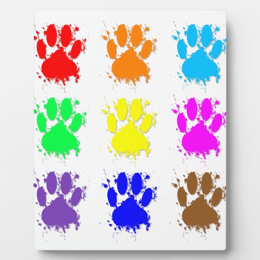 Ink Splatter Dog Paw Patroon Fotoplaat (Voorkant)
