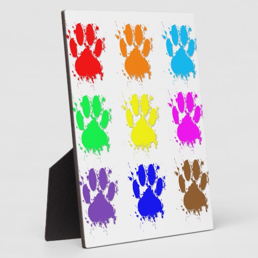 Ink Splatter Dog Paw Patroon Fotoplaat (Zijkant)