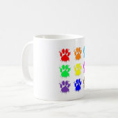 Ink Splatter Dog Paw Patroon Koffiemok (Voorkant links)