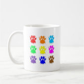 Ink Splatter Dog Paw Patroon Koffiemok (Links)