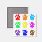 Ink Splatter Dog Paw Patroon Magneet (Voorkant / Achterkant)