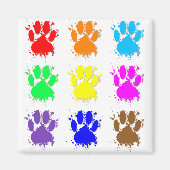 Ink Splatter Dog Paw Patroon Magneet (Voorkant)