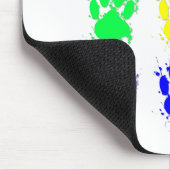 Ink Splatter Dog Paw Patroon Muismat (Hoek)