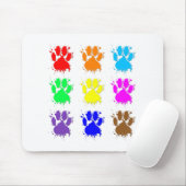 Ink Splatter Dog Paw Patroon Muismat (Met muis)