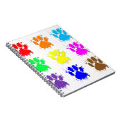Ink Splatter Dog Paw Patroon Notitieboek (Rechterzijde)