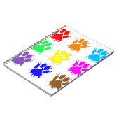 Ink Splatter Dog Paw Patroon Notitieboek (Linkerzijde)