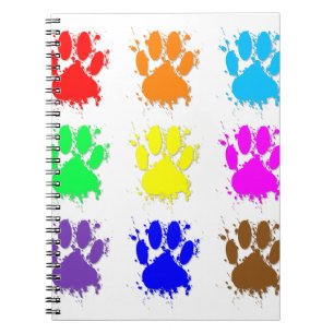 Ink Splatter Dog Paw Patroon Notitieboek