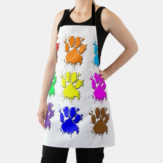 Ink Splatter Dog Paw Patroon Schort (Insitu)