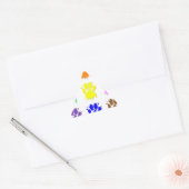 Ink Splatter Dog Paw Patroon Sticker (Envelop)