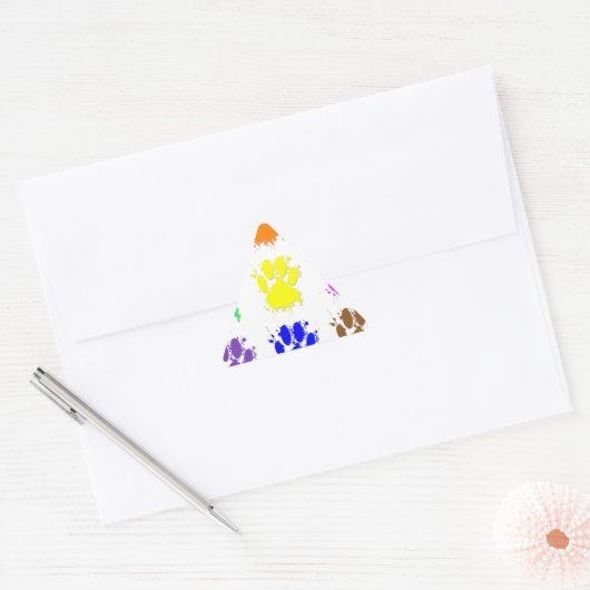 Ink Splatter Dog Paw Patroon Sticker (Envelop)