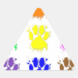 Ink Splatter Dog Paw Patroon Sticker
