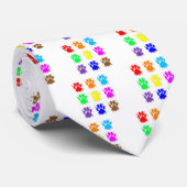 Ink Splatter Dog Paw Patroon Stropdas (Opgerold)