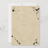 Ink Stain Monogram Crest Engagement Party Kaart (Achterkant)