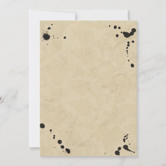 Ink Stain Monogram Crest Engagement Party Kaart (Achterkant)