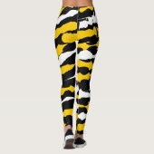 ink stripes yellow, black and white leggings (Achterkant)