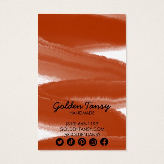 Ink Swipe Earring Ketting Jewelry Display Card Visitekaartje (Achterkant)