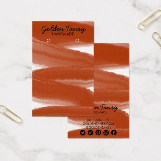 Ink Swipe Earring Ketting Jewelry Display Card Visitekaartje (Kantoor)