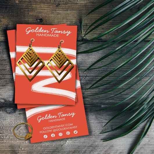 Ink Swipe Earring Ketting Jewelry Display Card Visitekaartje