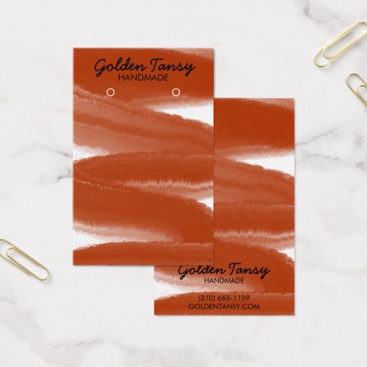 Ink Swipe Earring Ketting Jewelry Display Card Visitekaartje (Kantoor)
