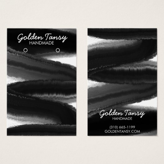 Ink Swipe Earring Ketting Jewelry Display Card Visitekaartje (Voorkant /achterkant)
