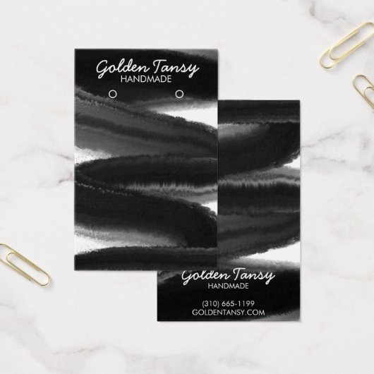 Ink Swipe Earring Ketting Jewelry Display Card Visitekaartje (Kantoor)