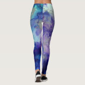 Ink Swirl Waterverf Abstract Leggings (Achterkant)