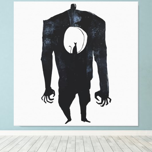 Ink Talking Fantasy V06 A Kat uit de hel Canvas Afdruk (Insitu (Houten vloer))