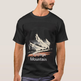 Ink Tekening Mountain Scene T-shirt