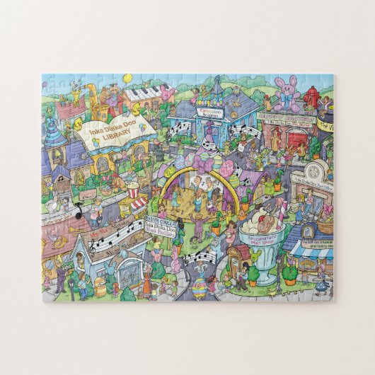 Inka Dinka Doo Stad Pasen Feest Legpuzzel (Horizontaal)