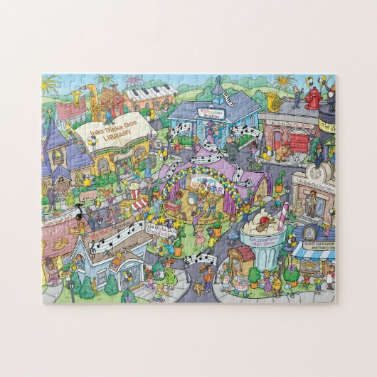 Inka Dinka Doo Town Nieuwjaarsdag Legpuzzel (Horizontaal)