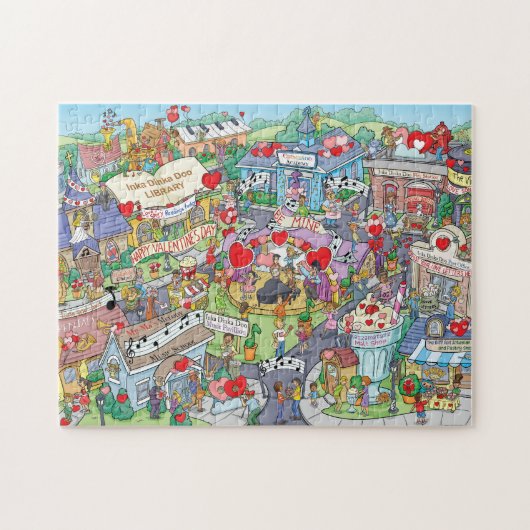 Inka Dinka Doo Town Valentijnsdag Legpuzzel (Horizontaal)