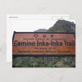 inka trail briefkaart (Voorkant / Achterkant)