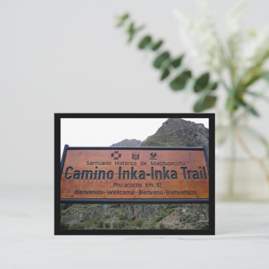 inka trail peru briefkaart (Staand voorkant)