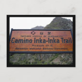 inka trail peru briefkaart (Voorkant)
