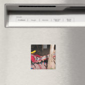 Ïnka Vrouw op Backstrap Loom Magneet (Insitu (Vaatwasser))