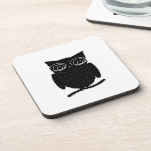 Inkblot Owl Bier Onderzetter (Linkerzijde)