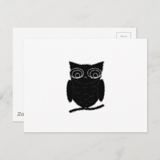 Inkblot Owl Briefkaart (Voorkant / Achterkant)