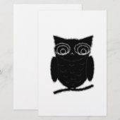 Inkblot Owl Briefpapier (Voorkant / Achterkant)