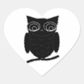 Inkblot Owl Hart Sticker (Voorkant)