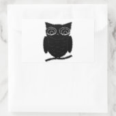 Inkblot Owl Rechthoekige Sticker (Tas)