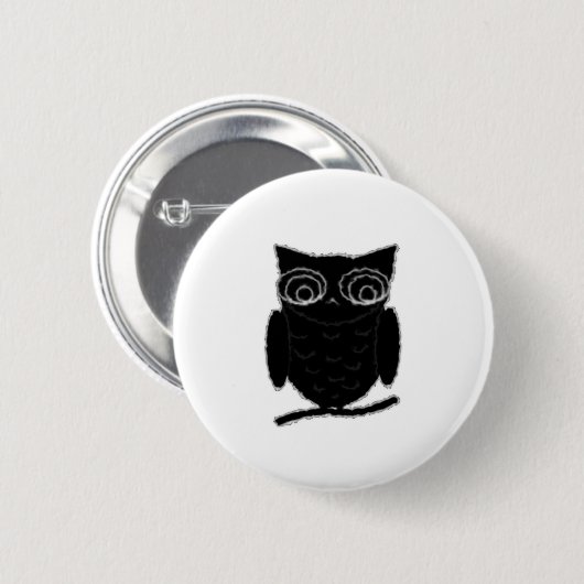 Inkblot Owl Ronde Button 5,7 Cm (Voorkant /achterkant)