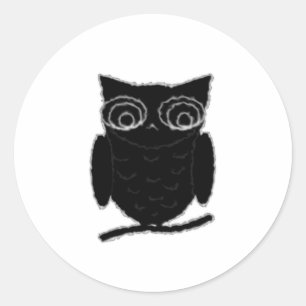 Inkblot Owl Ronde Sticker