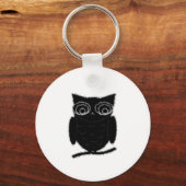 Inkblot Owl Sleutelhanger (Voorkant)