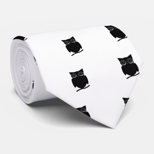Inkblot Owl Stropdas (Opgerold)