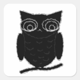 Inkblot Owl Vierkante Sticker