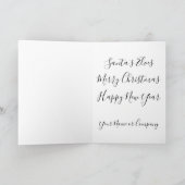 Inkblot van Rorschach de Elf van de Kerstman Feestdagen Kaart (Binnen)