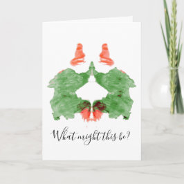 Inkblot van Rorschach de Elf van de Kerstman Feestdagen Kaart