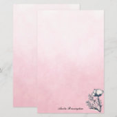 Inked Art Poppies op Roze Ombre (Voorkant / Achterkant)