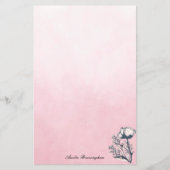 Inked Art Poppies op Roze Ombre (Voorkant)