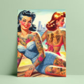 Inked Beach Meisjes Briefkaart